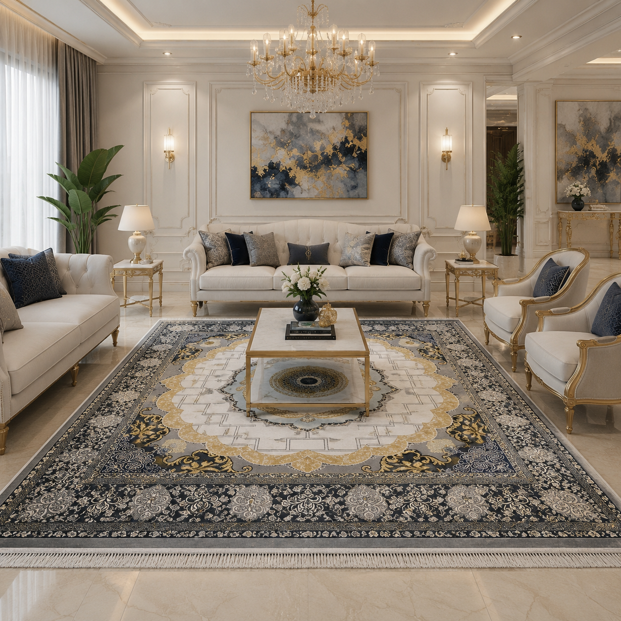 183CFFFC-4929-49E7-9B80-F579AF69D4D7 سجادة "كلاودي" 3*4 م الملكية الفاخرة | لمسة من السحاب ورقي كلاسيكي لمنزلك - الصورة 1