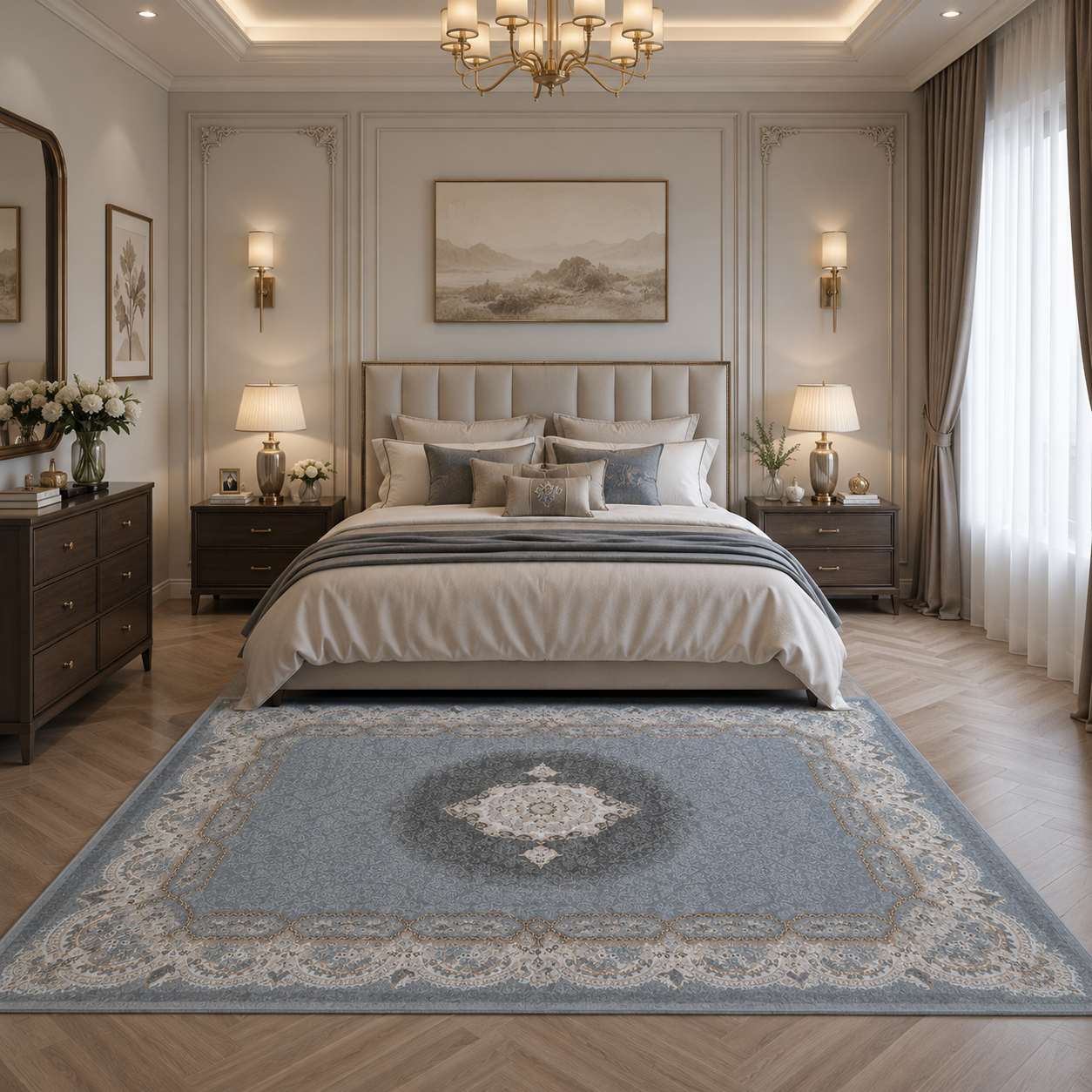 E870C542-B205-47B7-B321-2D1AB22C862F سجادة بيرلنت كلاسيك الرمادية | فخامة وأناقة بمقاسات متعددة - الصورة 1