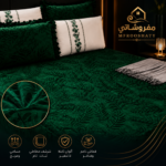 ⁦شرشف 5 قطع فاخر اخضر زمردي⁩ - الصورة ⁦2⁩