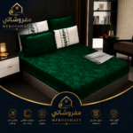 ⁦شرشف 5 قطع فاخر اخضر زمردي⁩ - الصورة ⁦3⁩